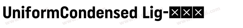 UniformCondensed Lig字体转换